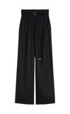 Pantalone Studio donna 2616131092600 035 Materia in tela di lino Nero