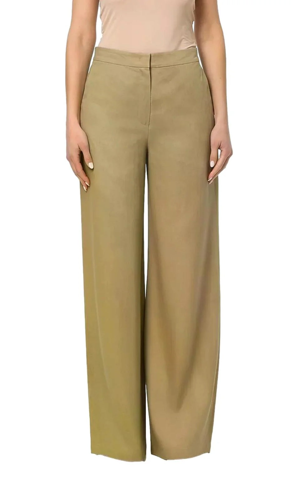 STUDIO Pantalone Studio donna 2616131122600 036 Tapioca in lino Beige Coloniale<BR/> 2616131122600 036 