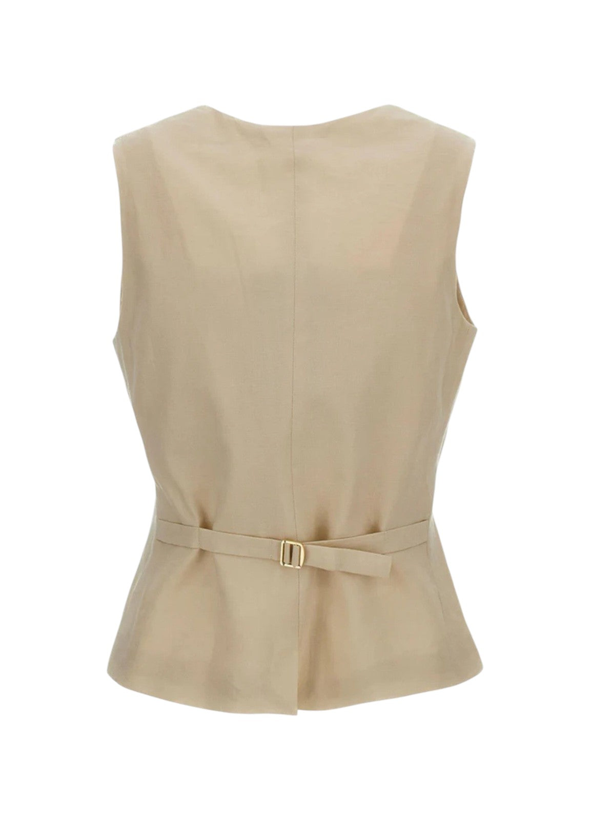 STUDIO Gilet Studio donna 2616151012600 036 Carnet in tela di lino Coloniale Beige chiaro<BR/> 2616151012600 036 
