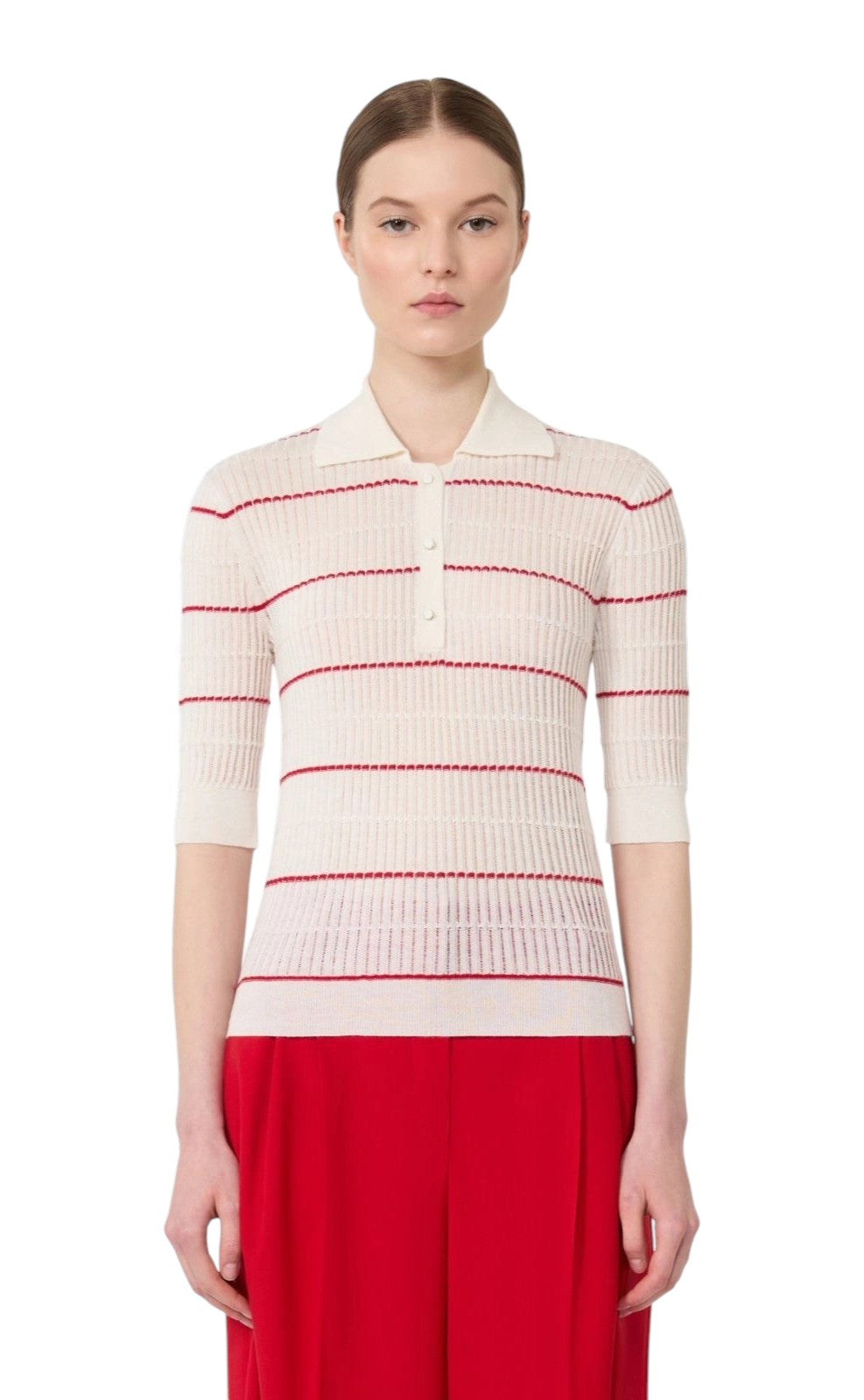 STUDIO Maglia Studio donna 2616361051600 012 Gallo in filato di lana e seta Bianco<BR/> 2616361051600 012 
