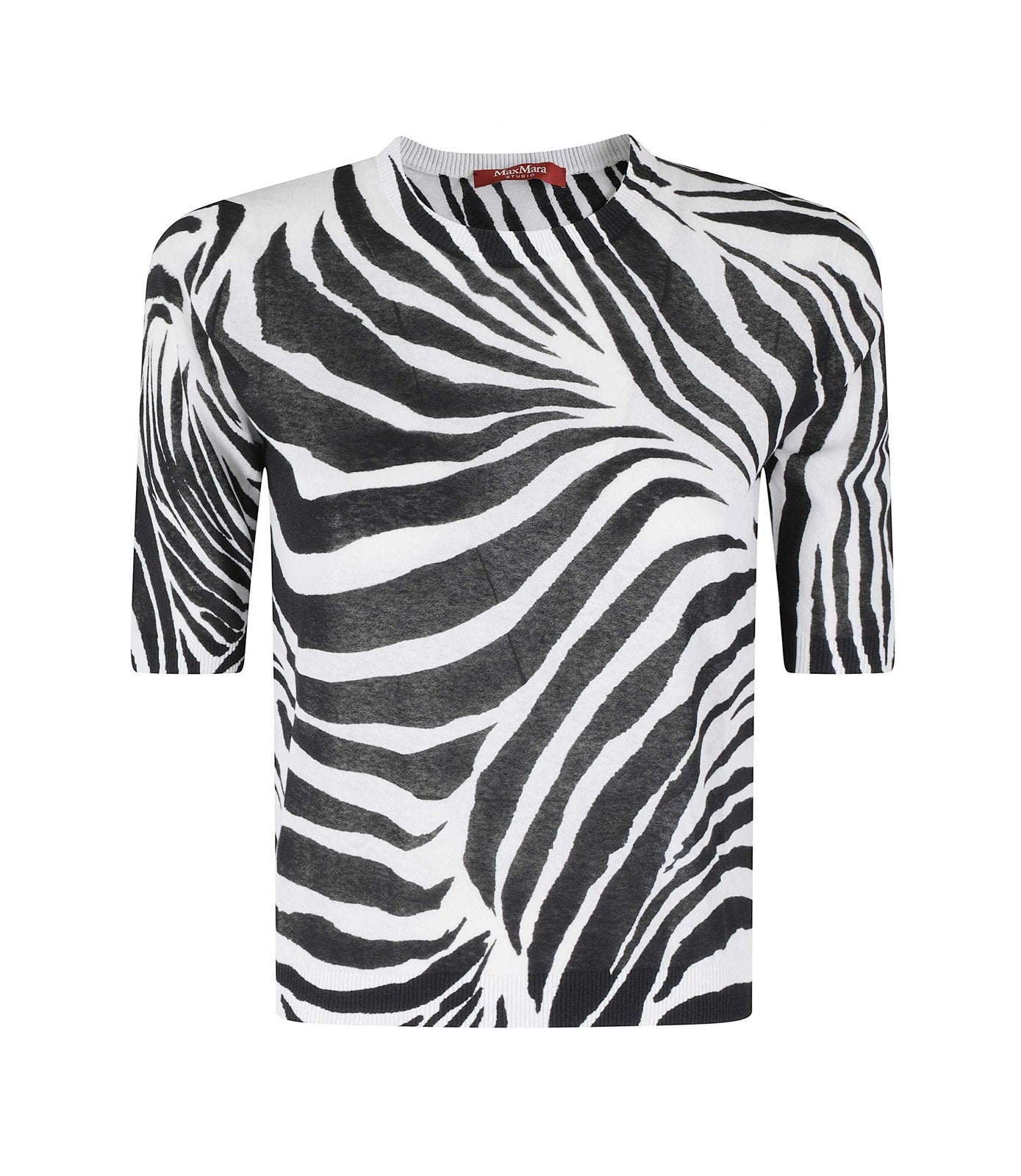 STUDIO Maglia Studio donna 2616361052600 005 Ago in misto cotone zebra Nero Bianco<BR/> 2616361052600 005 