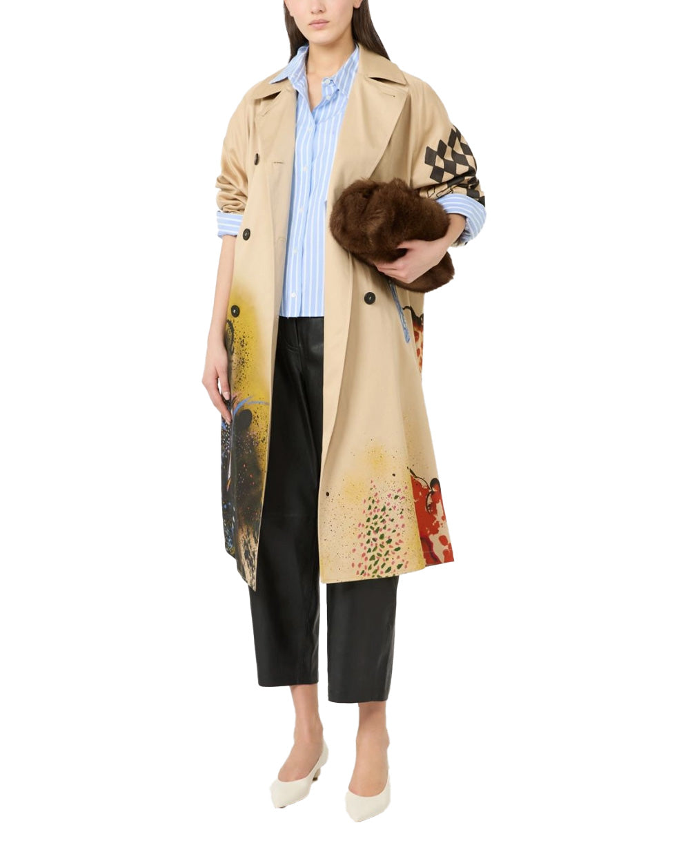 WEEKEND Trench WEEKEND donna PECCATI 2615021046600 Beige antigoccia linea svasata colletto a camicia tasche<BR/> 2615021046600 001 