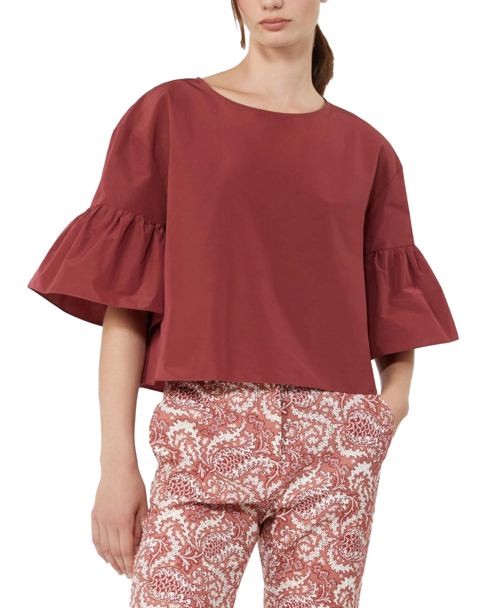 WEEKEND Blusa WEEKEND donna BREAK 2615111152600 Ciliegia boxy taffetà girocollo fondo dritto 2615111152600 014 