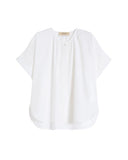 Camicia WEEKEND donna EDUCATA 2615111172600 Bianco over popeline cotone girocollo maniche corte