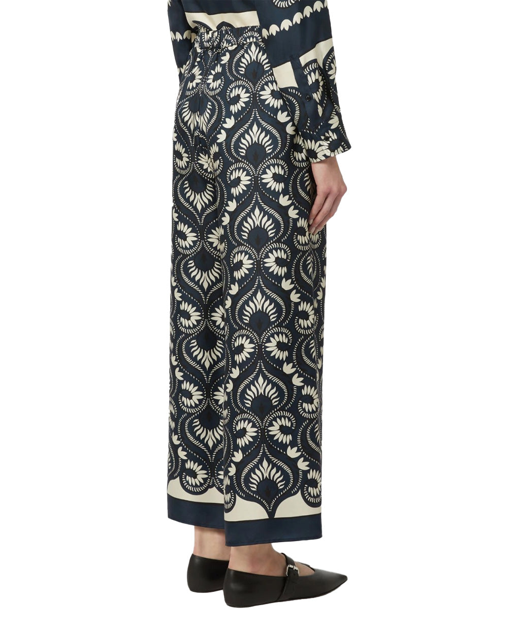 WEEKEND Pantalone WEEKEND donna OTTICO 2615131011600 Blu twill seta gamba larga tasche<BR/> 2615131011600 001 