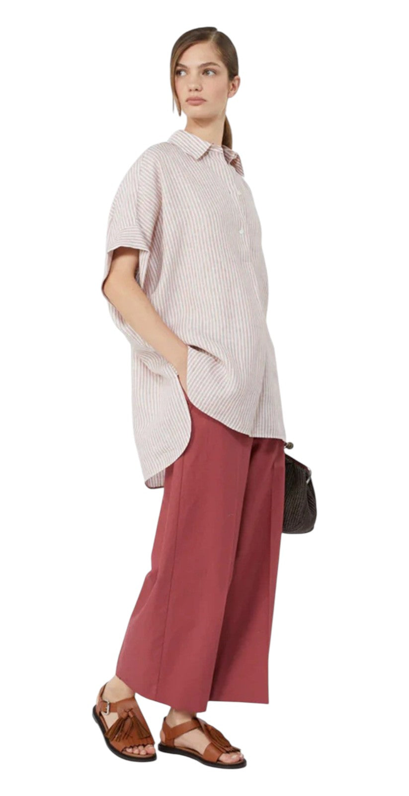 WEEKEND Pantalone Weekend donna 2615131052600 021 Zircone taglio cropped Ciliegia <BR/> 2615131052600 021 