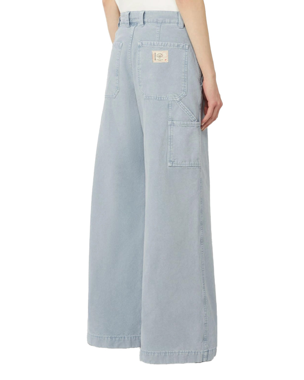 WEEKEND Pantalone WEEKEND donna SKIPPER 2615131131600 Azzurro canvas cotone gamba larga vita regolare tasche passanti 2615131131600 002 