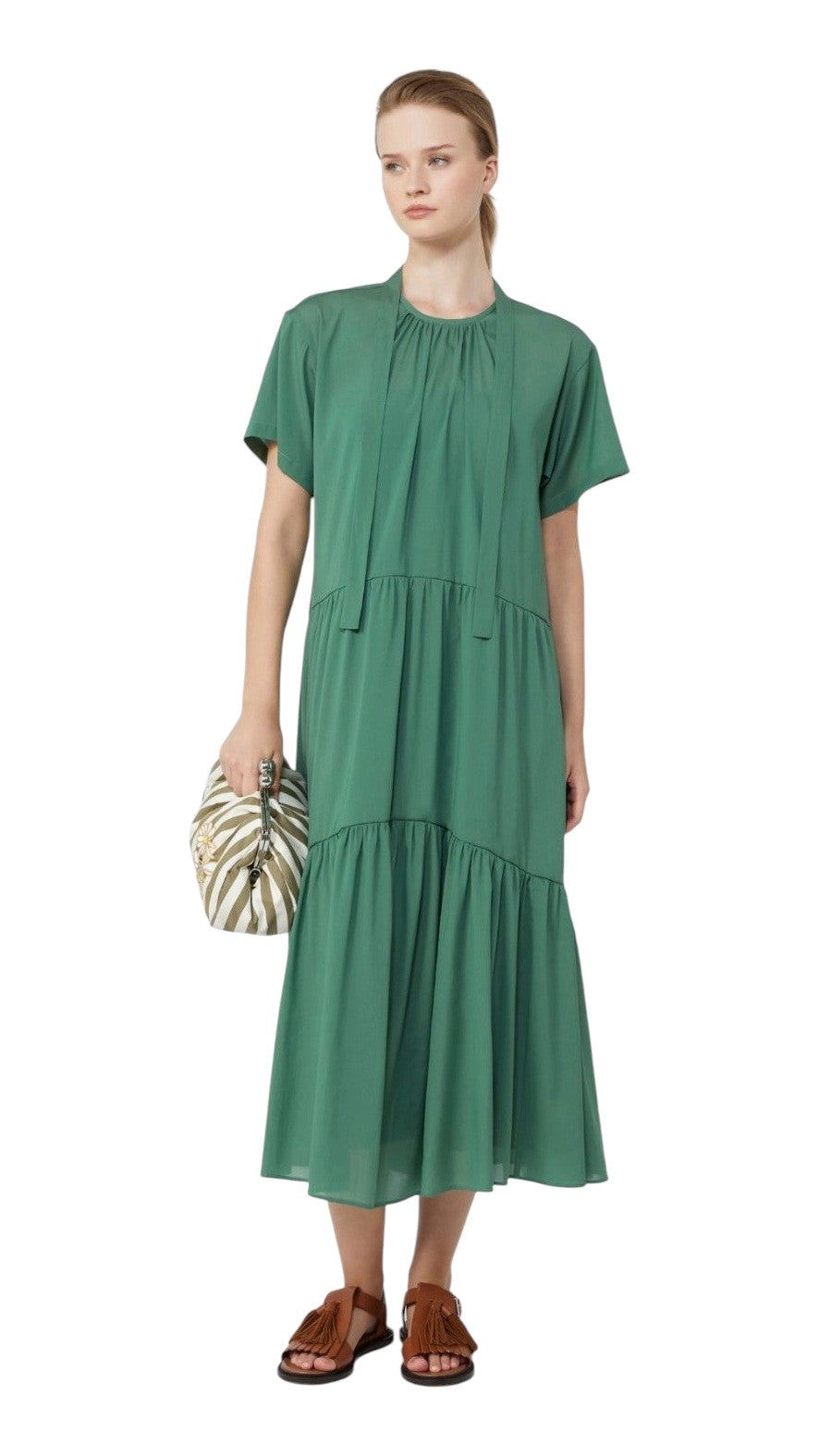 WEEKEND Abito Weekend donna 2615231012600 004 Alloro cotone tecnico lungo Verde<BR/> 2615231012600 004 