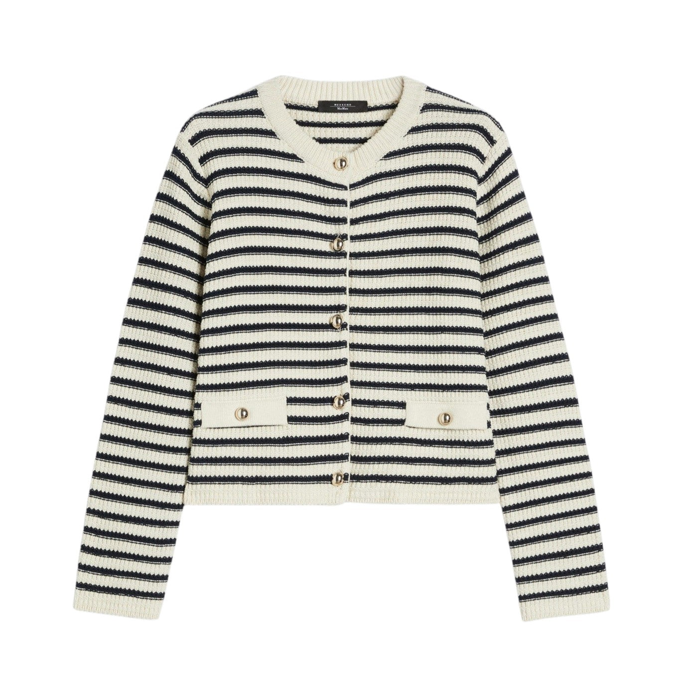 WEEKEND Cardigan Weekend donna 2615341041600 012 Vodka crop in cotone a righe Blu<BR/> 2615341041600 012 
