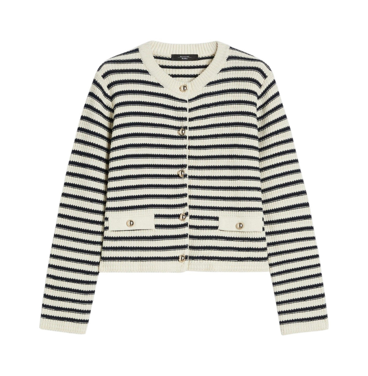 WEEKEND Cardigan Weekend donna 2615341041600 012 Vodka crop in cotone a righe Blu<BR/> 2615341041600 012 
