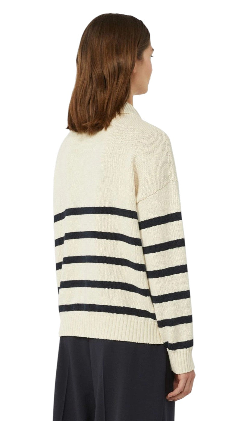 WEEKEND Maglia Weekend donna 2615361141600 011 Panfilo in filato di cotone a righe Blu<BR/> 2615361141600 011 