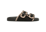 Ciabatta Weekend donna 2615521055600 003 Bonito di cotone crochet Nero