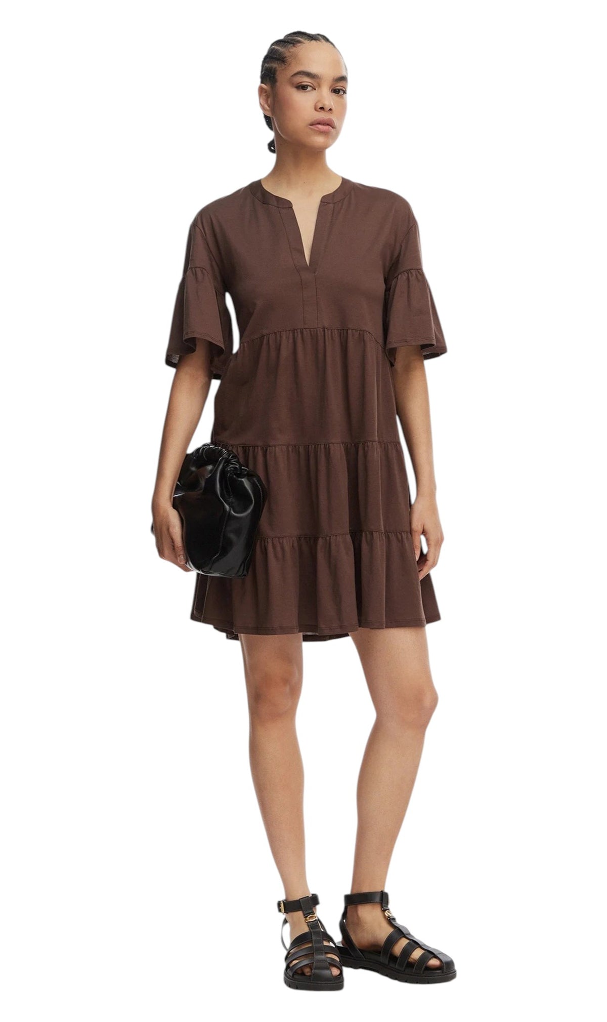 WEEKEND Abito Weekend donna 2615621042600 011 Saggina in jersey di cotone Marrone<BR/> 2615621042600 011 