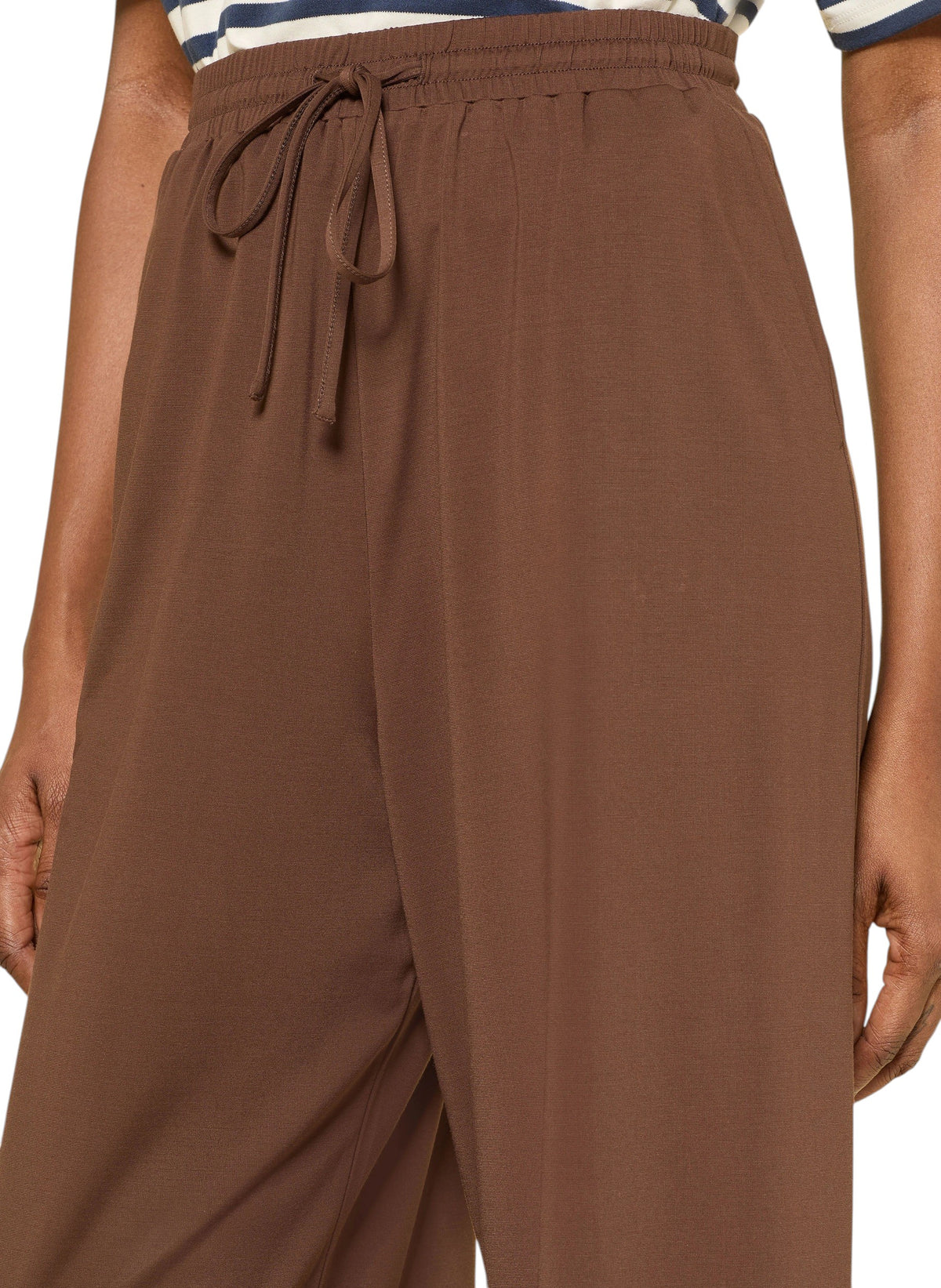 WEEKEND Pantalone Weekend donna 2615781012600 002 Modico in punto milano con elastico Marrone<BR/> 2615781012600 002 