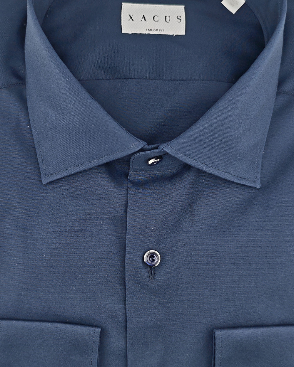 XACUS Camicia XACUS uomo 508ML11717 Blu cotone trama diagonale slim fit collo francese 508ML11717 774 