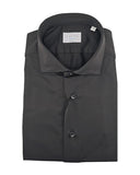 XACUS Men's Shirt ACT558ML11460 Black French collar open point slim fit jersey