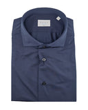 XACUS men's shirt ACT558ML11460 Blue French collar slim fit plain jersey