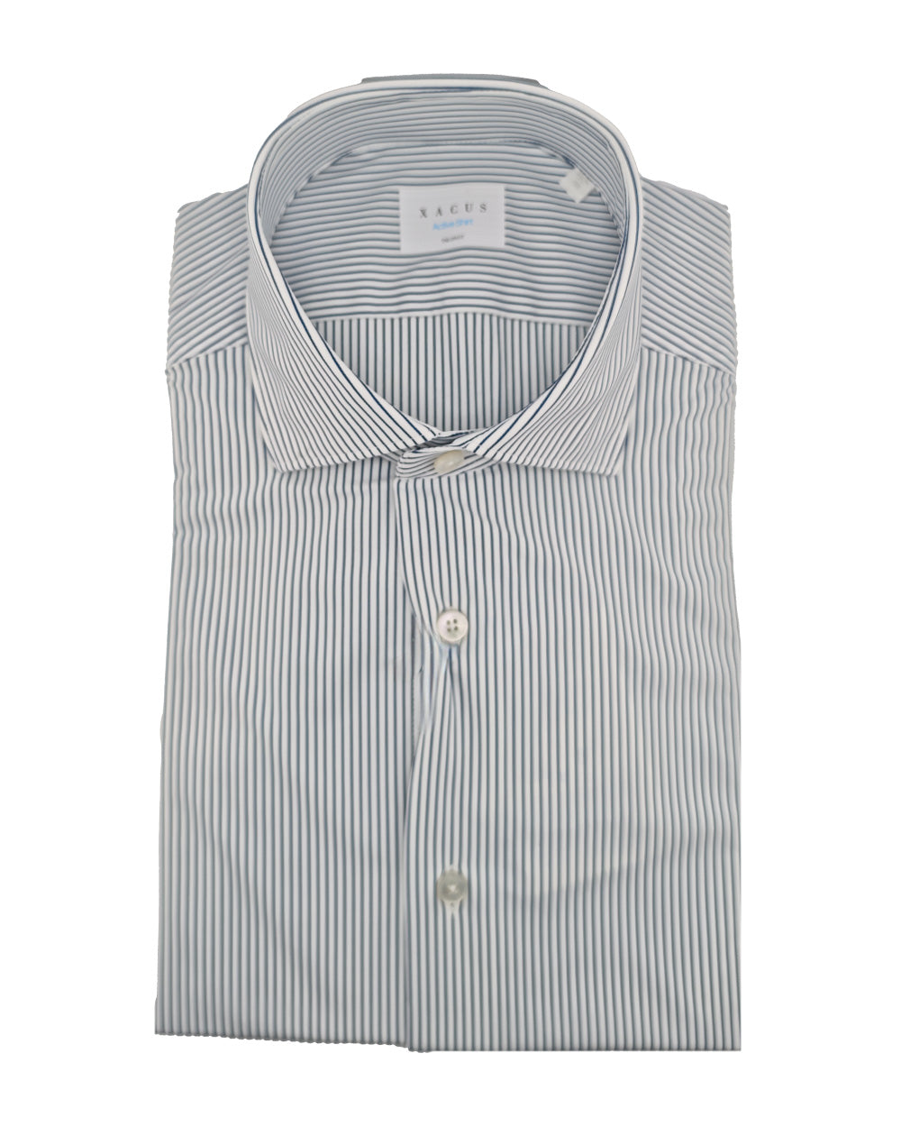 XACUS Camicia XACUS uomo ACT558ML21619 Righe blu micro righe slim fit collo francese ACT558ML21619 007 