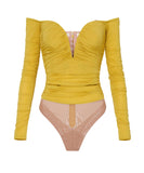 Body Elisabetta Franchi donna BO01561E2EV4 The Club Sun giallo