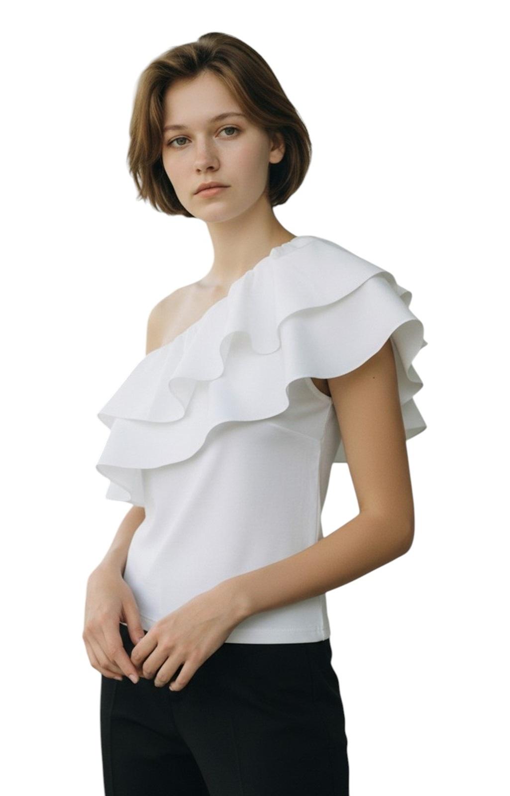 STUDIO Top Studio donna 2616941014600 001 Orca couture in jersey di cotone Bianco<BR/> 2616941014600 001 