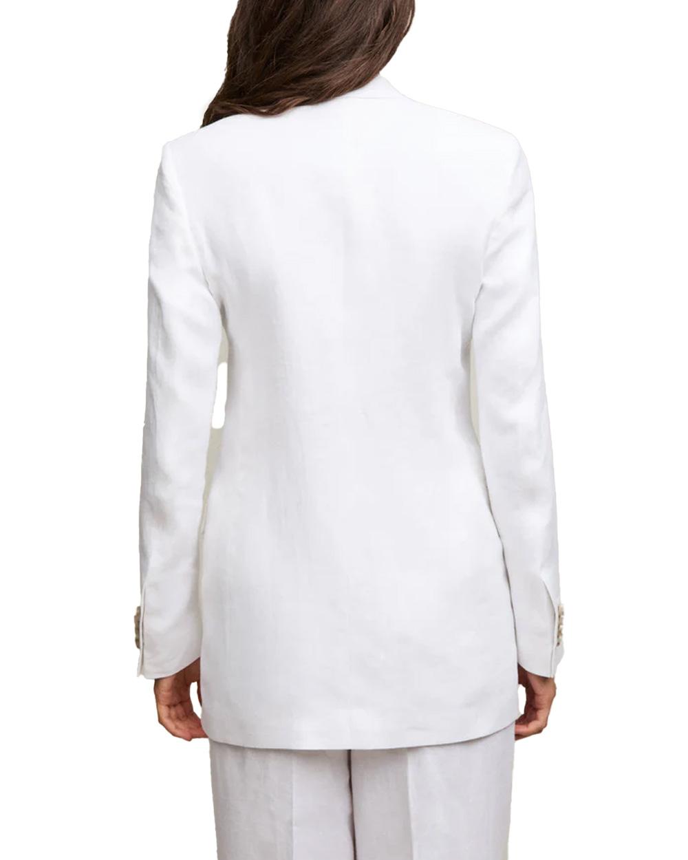 L.B.M. 1911 Giacca L.B.M. 1911 donna Federica 216864194 Bianca lino rever punta lancia tasche bottone 216864194 1 