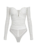 Body Elisabetta Franchi donna BO01561E2360 The Club Avorio