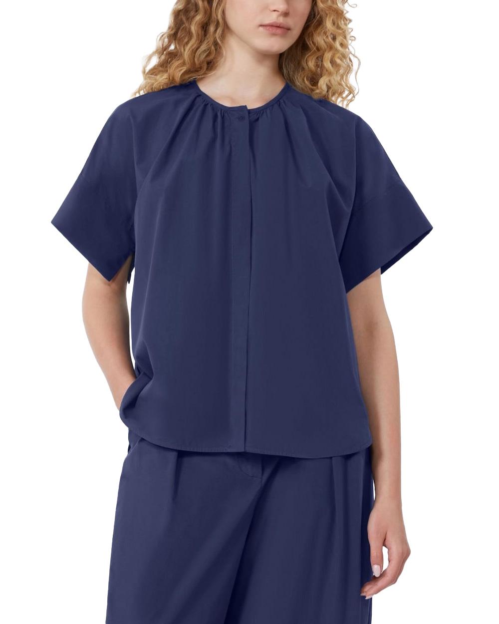 WEEKEND Camicia WEEKEND donna EDUCATA 2615111172600 Blu over popeline cotone girocollo maniche corte 2615111172600 008 