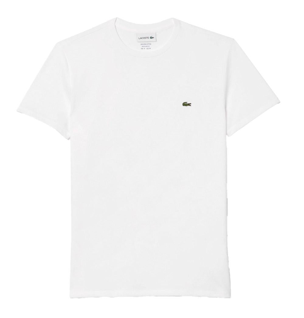 LACOSTE T-shirt Lacoste uomo TH6709001 bianca pima girocollo TH6709 001 