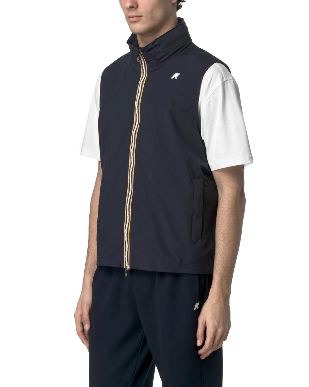 K-WAY Smanicato K-WAY uomo K3123TW VALEN STRETCH NYLON JERSEY Blu antivento impermeabile collo a costine K3123TW K89 
