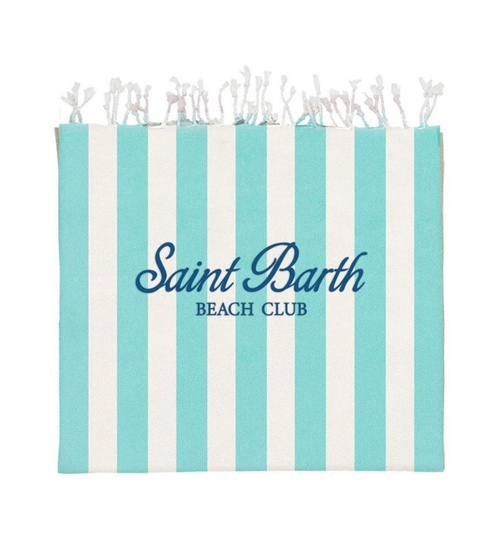 MC2 SAINT BARTH Telo mare donna Foutas Light MC2 Saint Barth 02026H Verde cotone frange logo ricamato FOUTASLIGHT02026H 56 