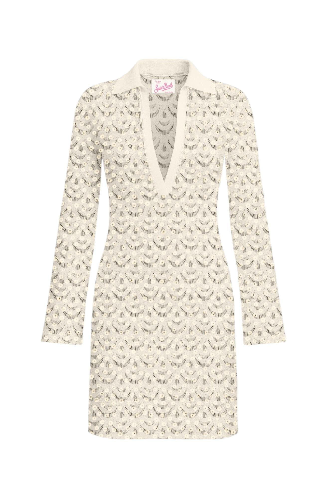MC2 SAINT BARTH Abito MC2 SAINT BARTH donna ILR0001 01719L 10 Crochet Shell Paillettes corto Beige<BR/> ILR000101719L 10 