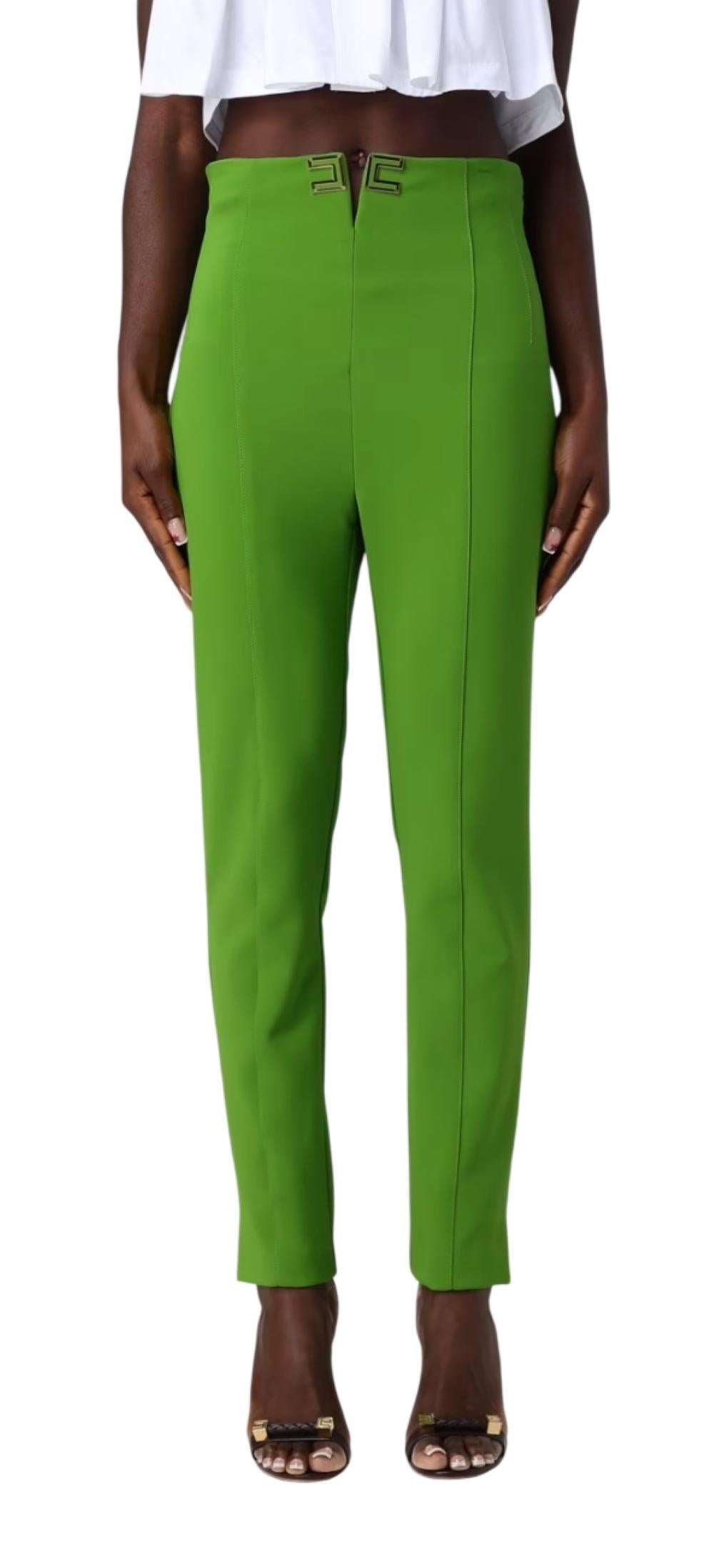 ELISABETTA FRANCHI Pantalone Elisabetta Franchi donna PA16361E2EV3 Main Collection Aloe<BR/> PA16361E2 EV3 