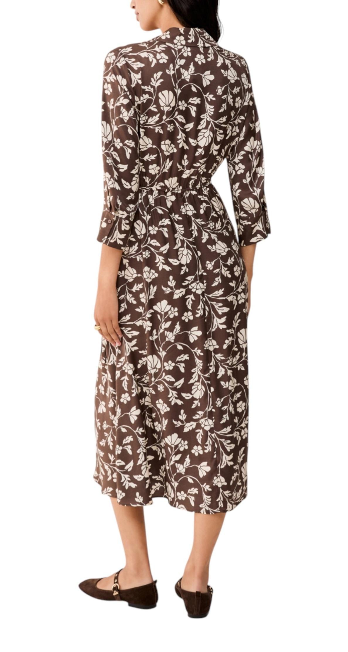PENNYBLACK Abito Pennyblack donna 2611221233200 010 Albino Fantasia Floreale Avorio Marrone<BR/> 2611221233200 010 