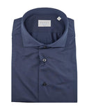 Camicia XACUS uomo ACT558ML11460 Blu collo francese slim fir jersey tinta unita