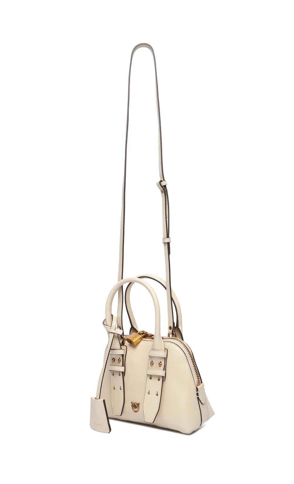 PINKO Borsa donna Pinko 105333A0QOZ14Q Bowling Bag Zip Mini Bianco Burro<BR/> 105333A0QO Z14Q 