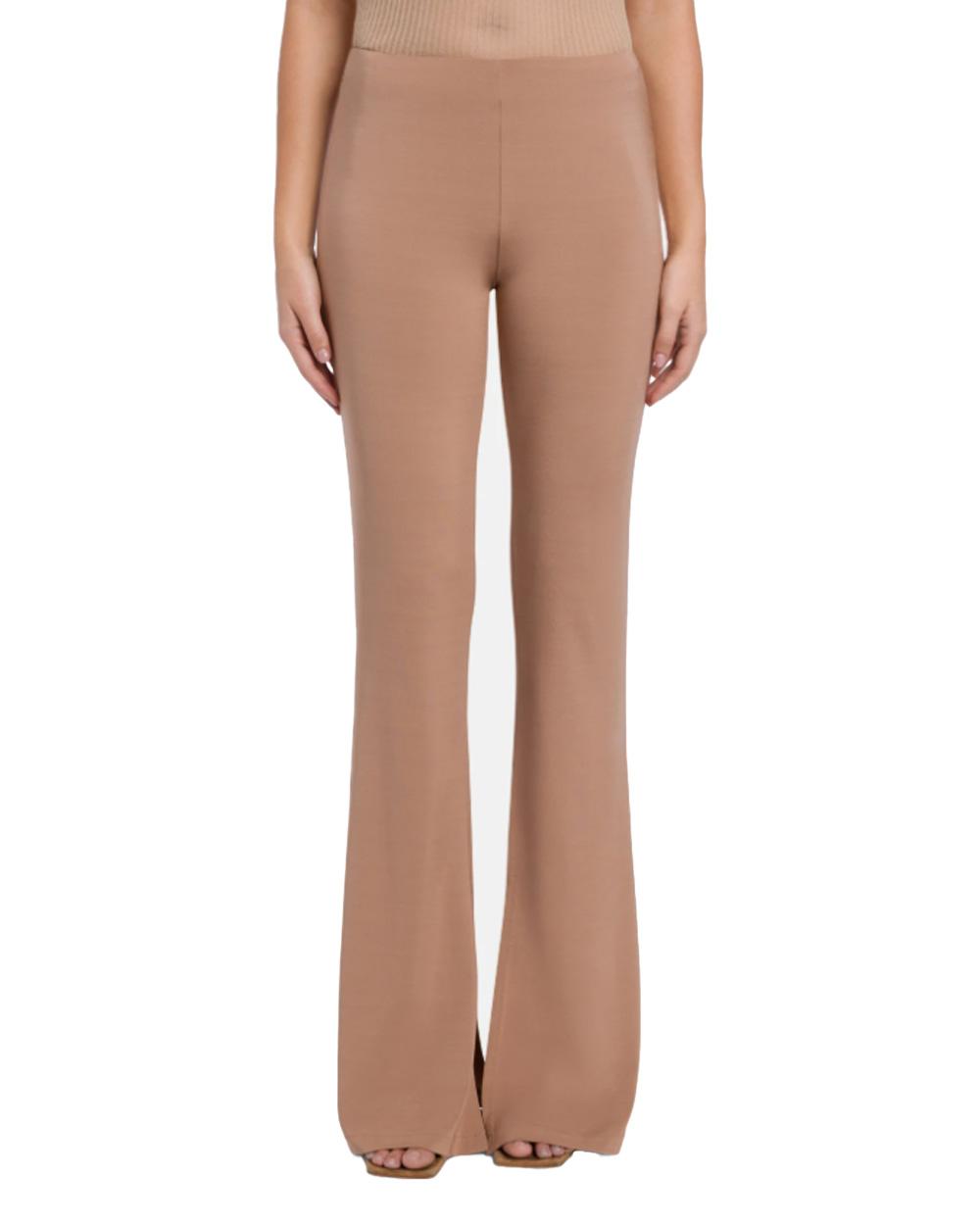 DONDUP Pantalone DONDUP donna slim DP878JS0316D Cammello viscosa slim ampia apertura DP878JS0316D 706 