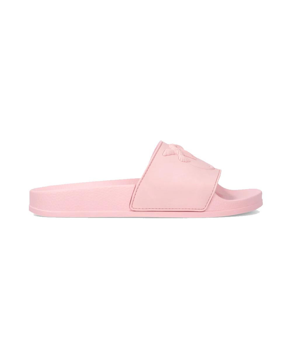 PINKO Ciabatta Pinko donna SS0093E027 Dilly rosa gomma maxi logo love birds<BR/><BR/> SS0093E027 N17 