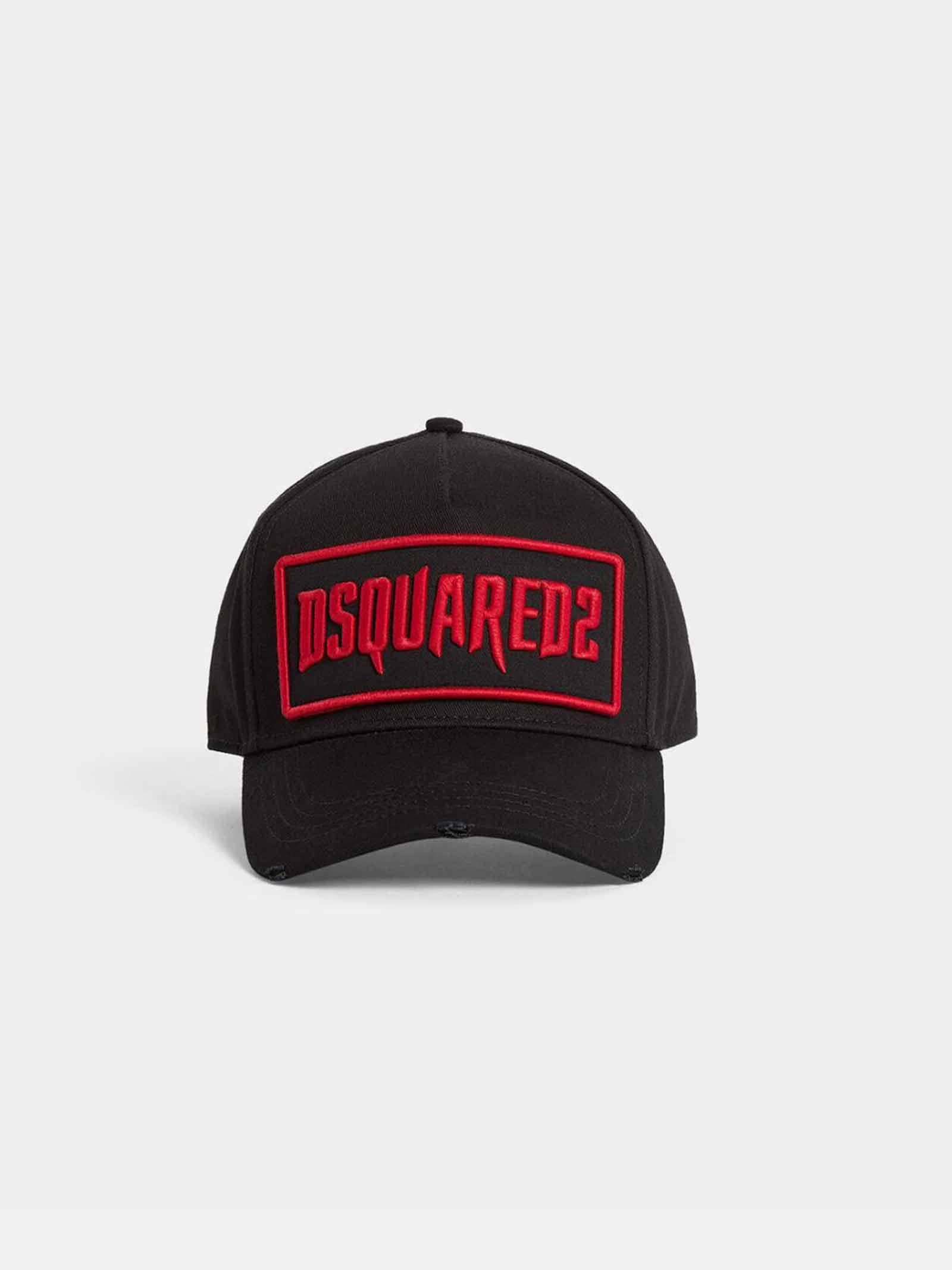 DSQUARED2 Cappello Dsquared2 uomo BCM081705C000012124 nero logo horror BCM081705C000012 124 