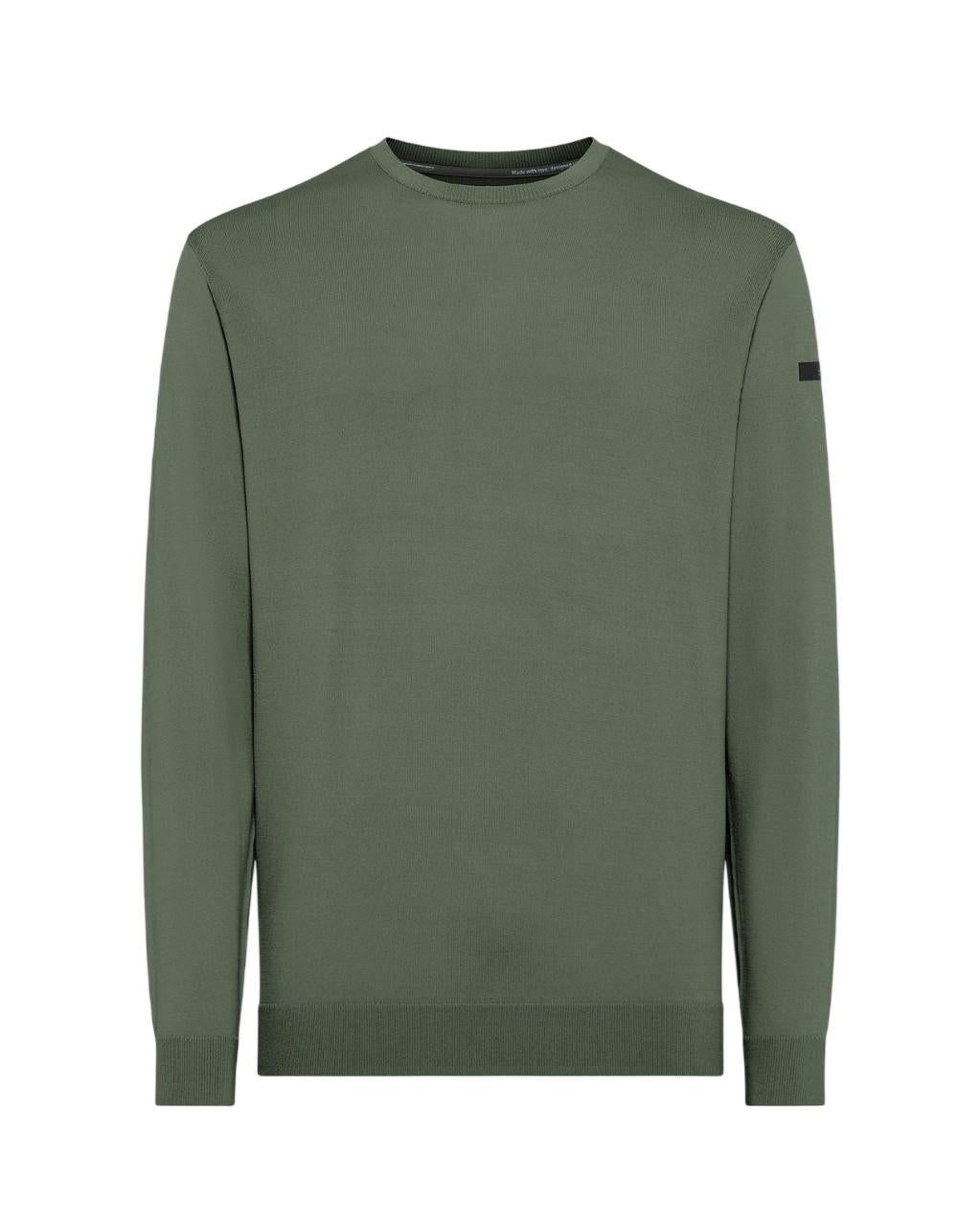 RRD Maglia RRD uomo 26104 27 Maxell Round Knit in filato stretch Verde Militare 26104 27 