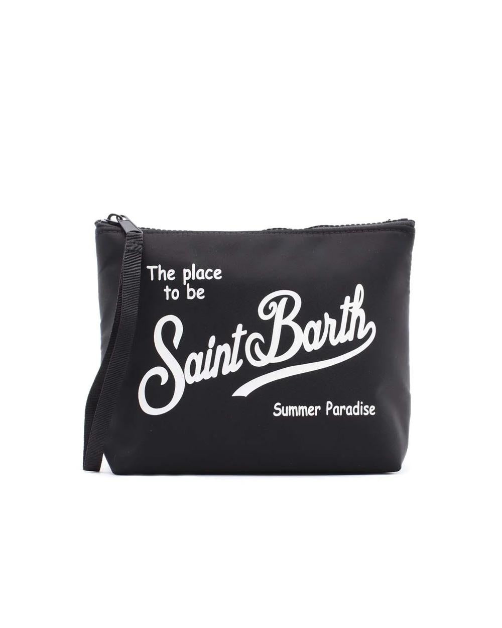 MC2 SAINT BARTH Pochette MC2 SAINT BARTH unisex Aline ALI005300208L Nero logo nylon zip laccetto ALI005300208L 00 