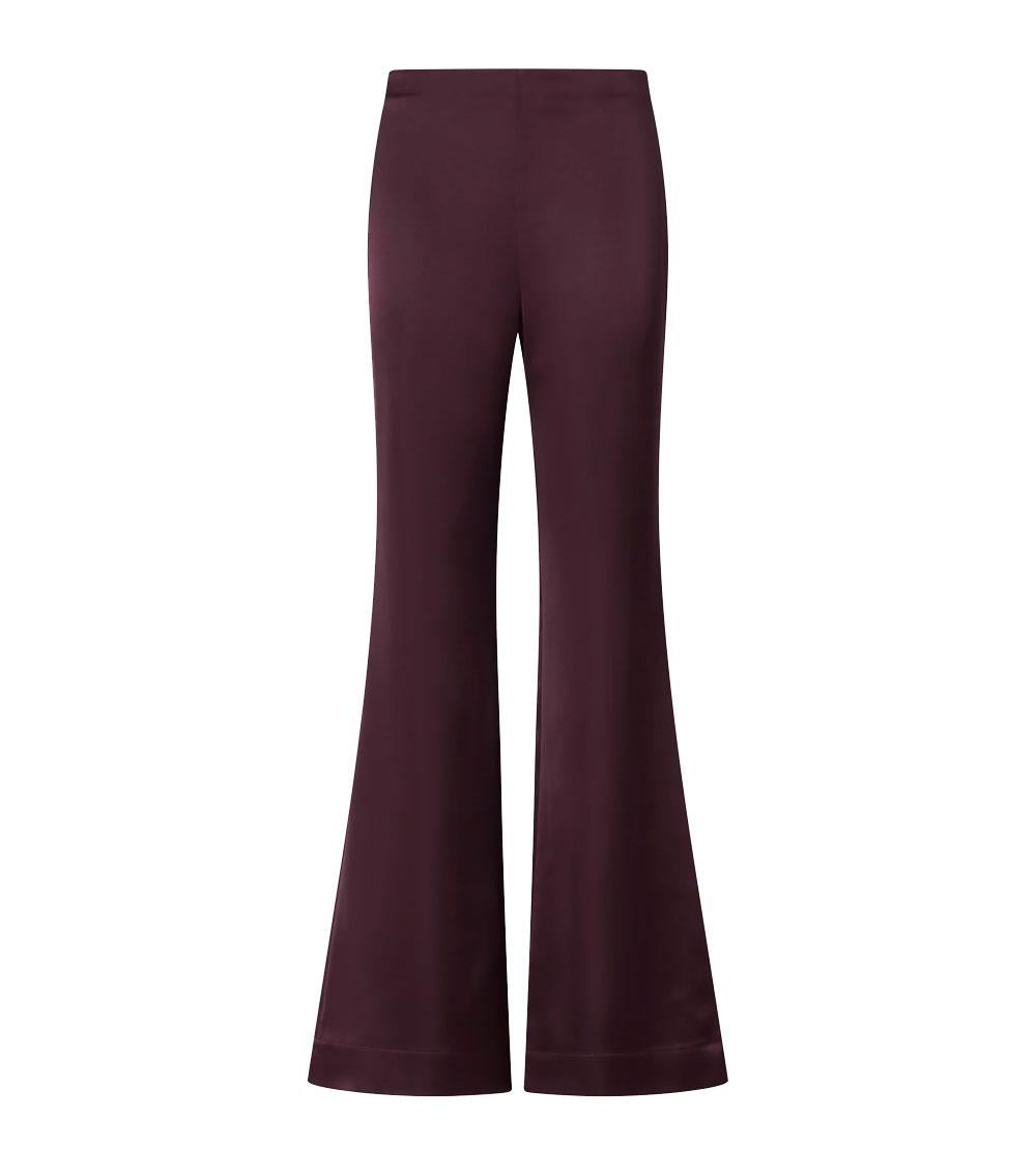 PINKO Pantaloni donna Pinko 106434A361 Pinolo bordeaux satin stretch svasati<BR/><BR/> 106434A361 R57 