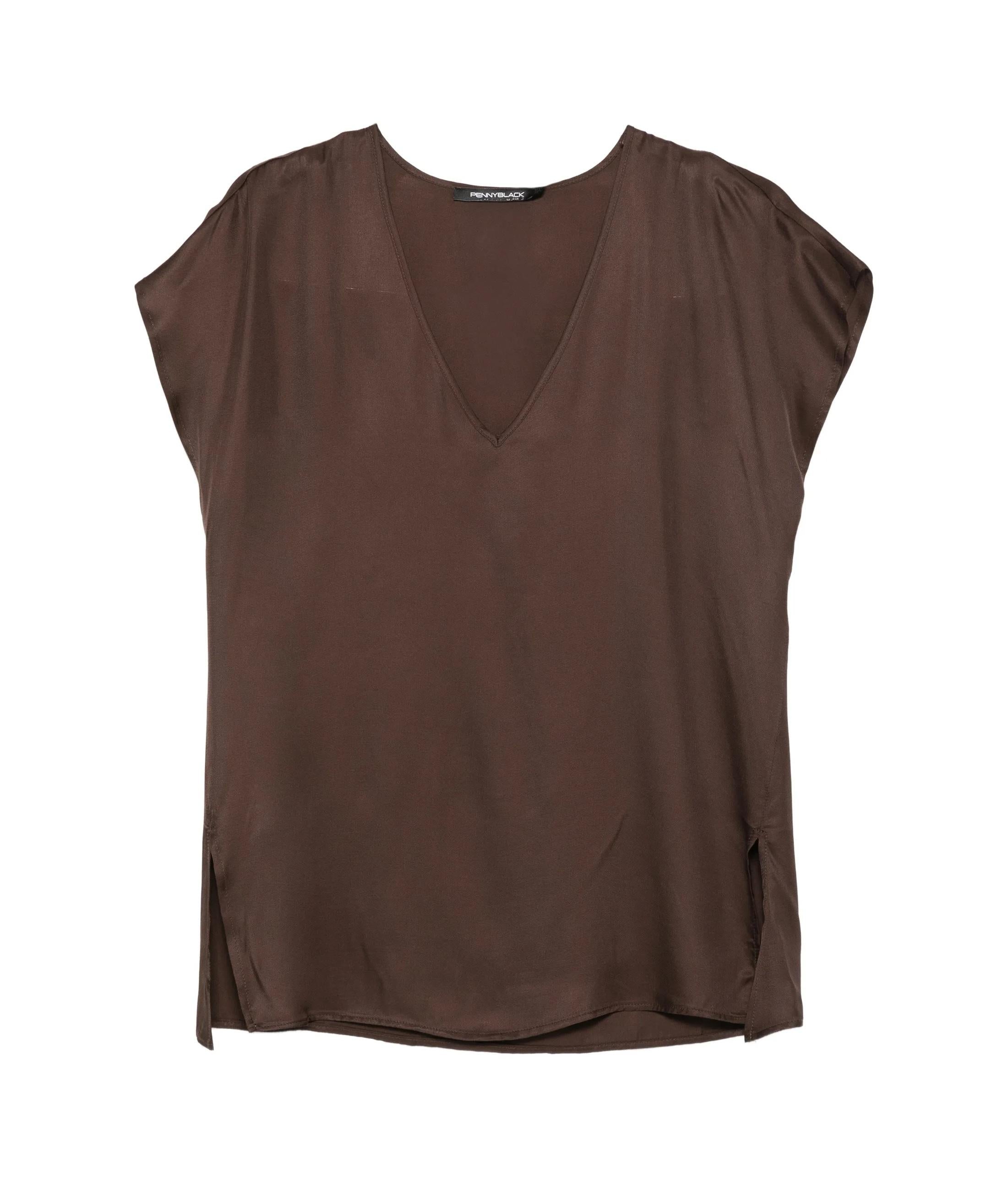 PENNYBLACK Blusa Pennyblack donna 2611161053200 003 Chiffon Marrone<BR/> 2611161053200 003 