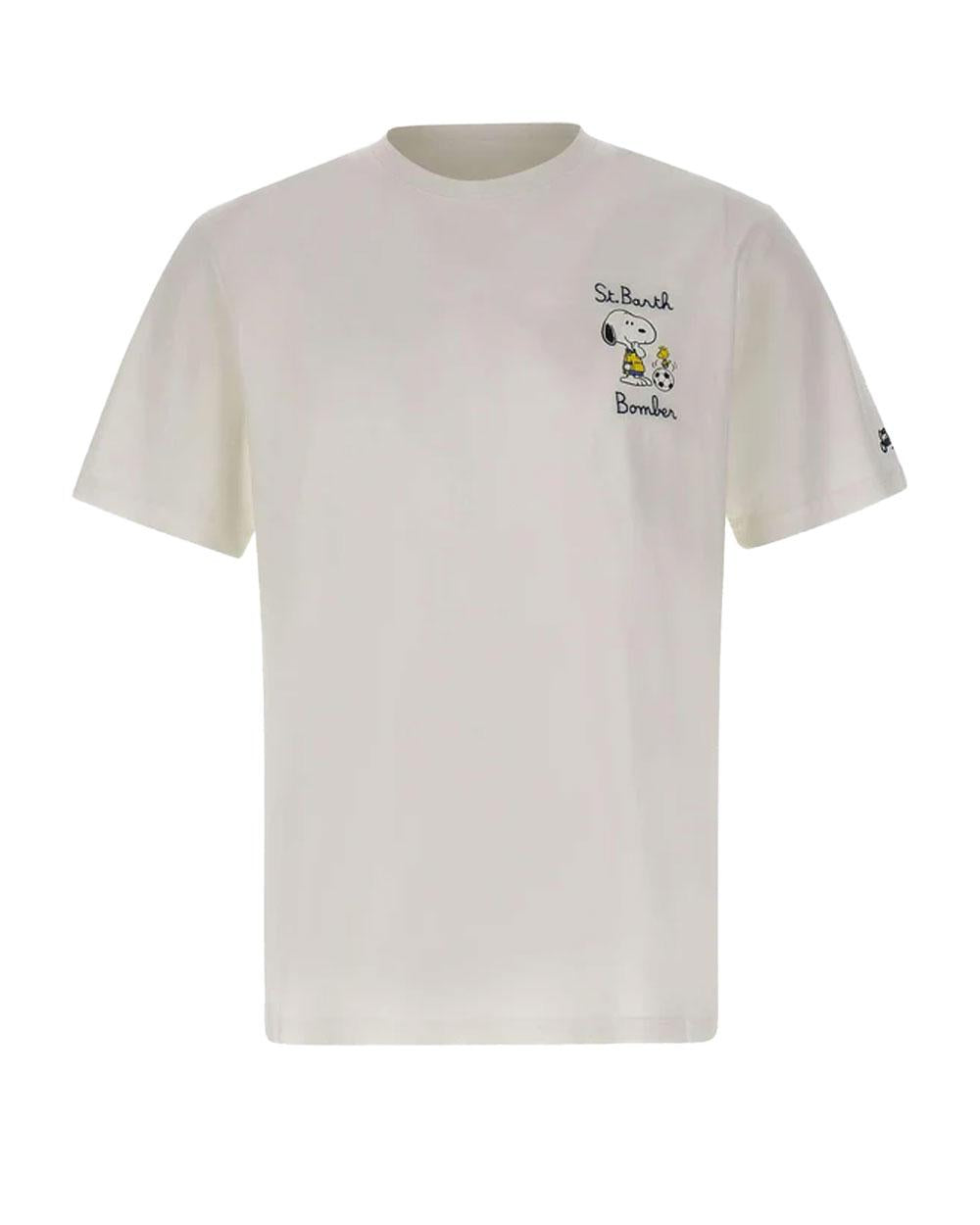 MC2 SAINT BARTH T-shirt Mc2 Saint Barth uomo Portofino Snoopy Bomber bianca POT000102650L 01N 
