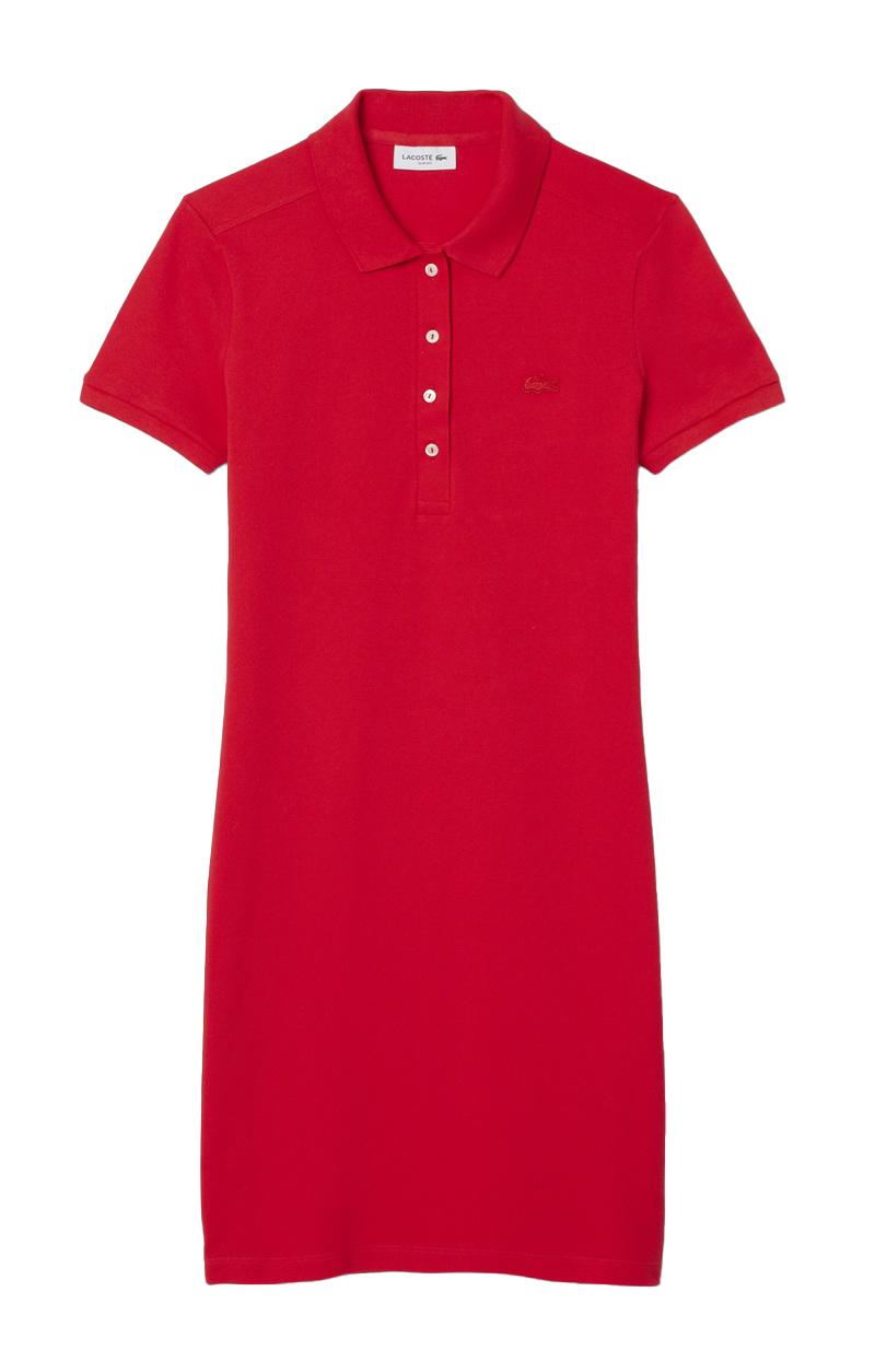 LACOSTE Vestito Lacoste donna EF5473 ZBG rosso piquet EF5473 ZBG 