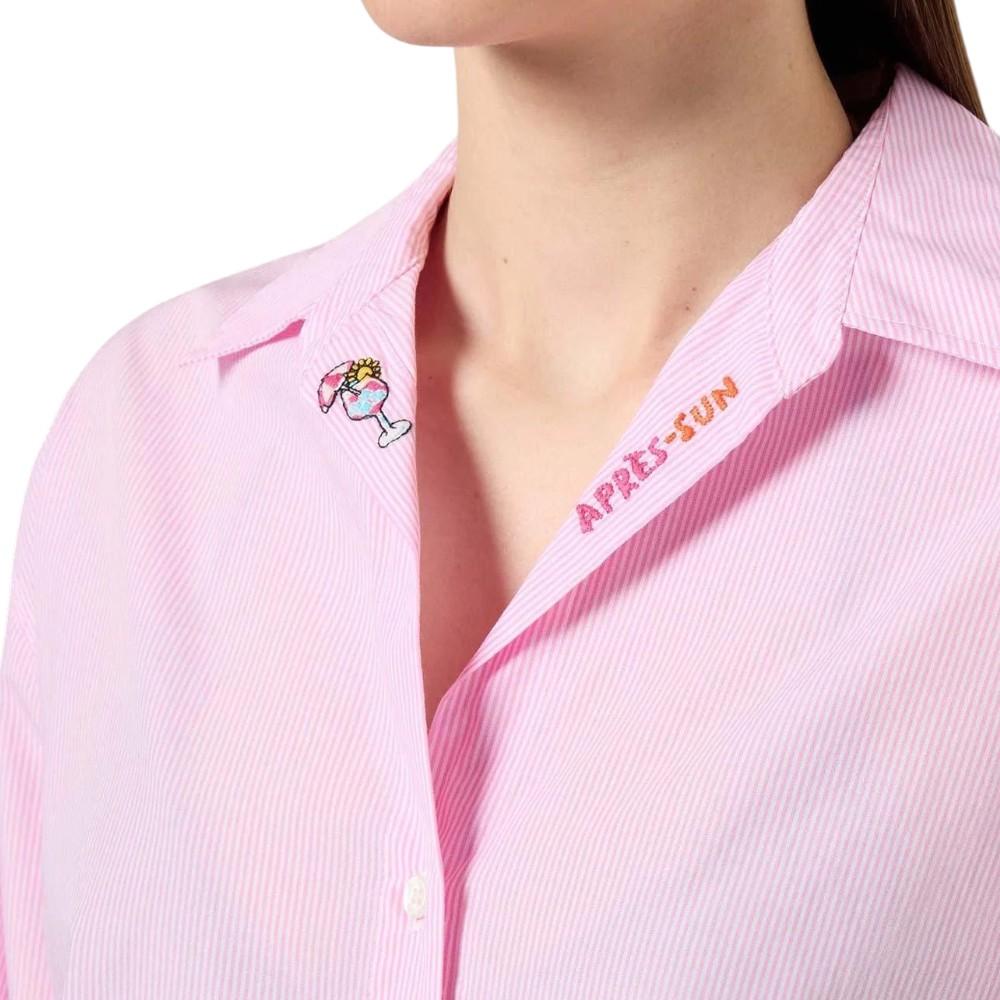 MC2 SAINT BARTH Camicia MC2 SAINT BARTH donna CYS0001 00703L 21 Crystal Seersucker Stripe a righe Rosa	<BR/> CYS000100703L 21 