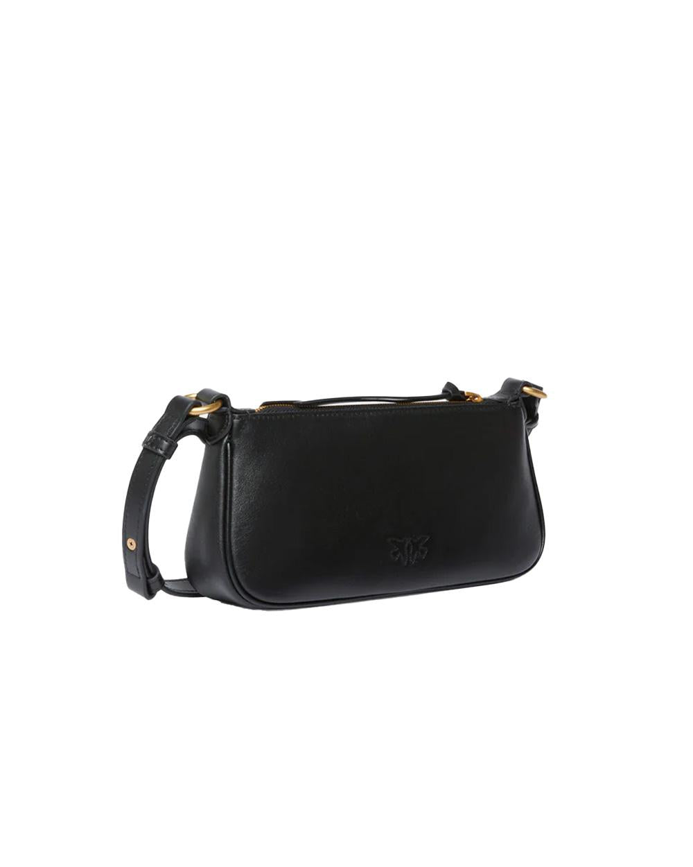 PINKO Borsa PINKO donna HALF MOON MINI 105069A0QO Nera tracolla pelle forma rettangolare zip 105069A0QO Z99Q 
