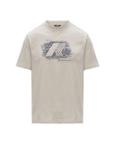 T-shirt K-WAY uomo K71357W SOLO JERSEY HISTORY Beige girocollo slim grafica