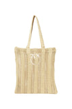 Borsa Pinko donna 106728A39 YC39 Shopper Easy Tote Bag Rafia Crochet Beige