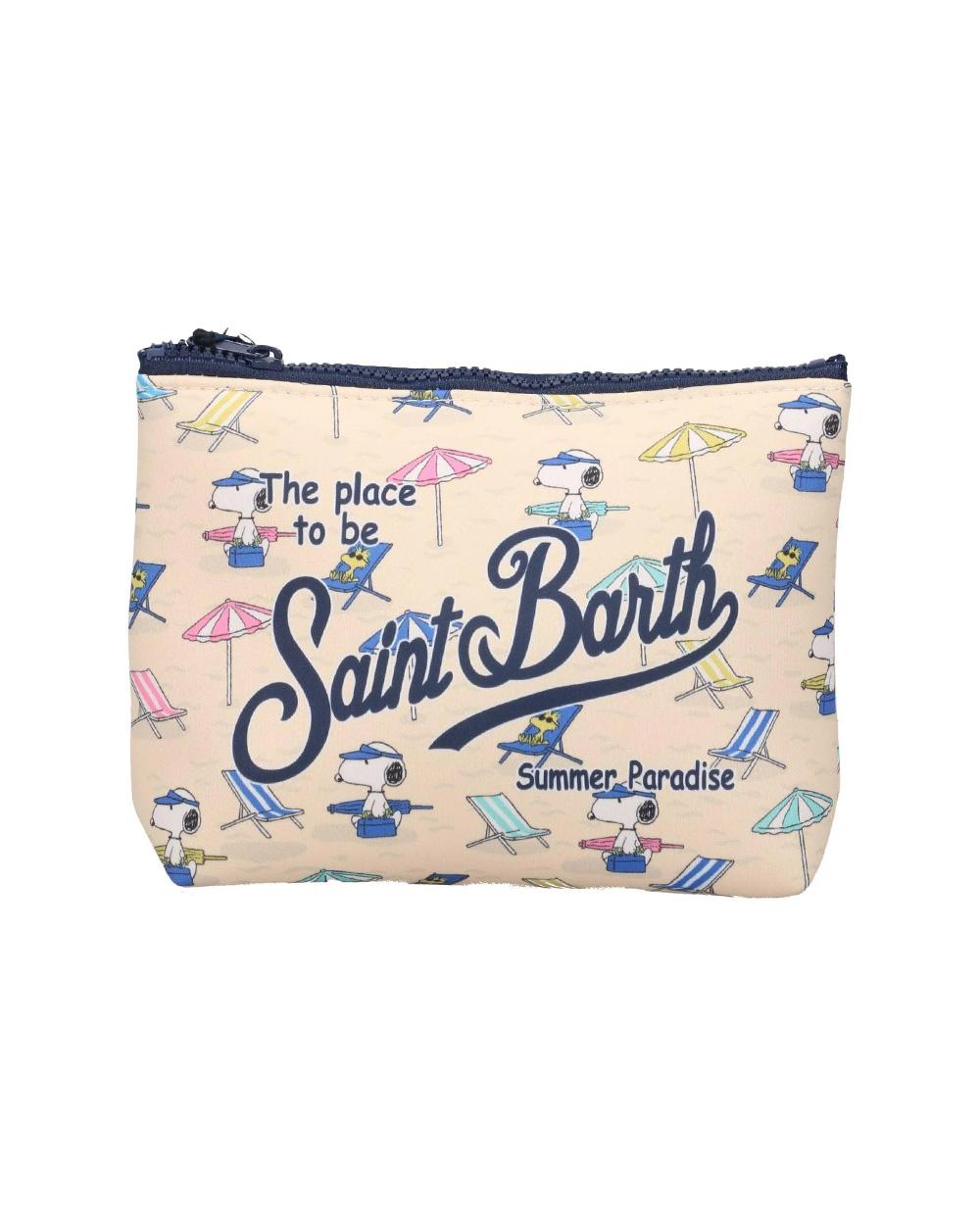 MC2 SAINT BARTH Pochette MC2 SAINT BARTH uomo ALINE ALIN00100592L Beige scuba stampa smoopy al over logo zip laccetto ALIN00100592L 11 