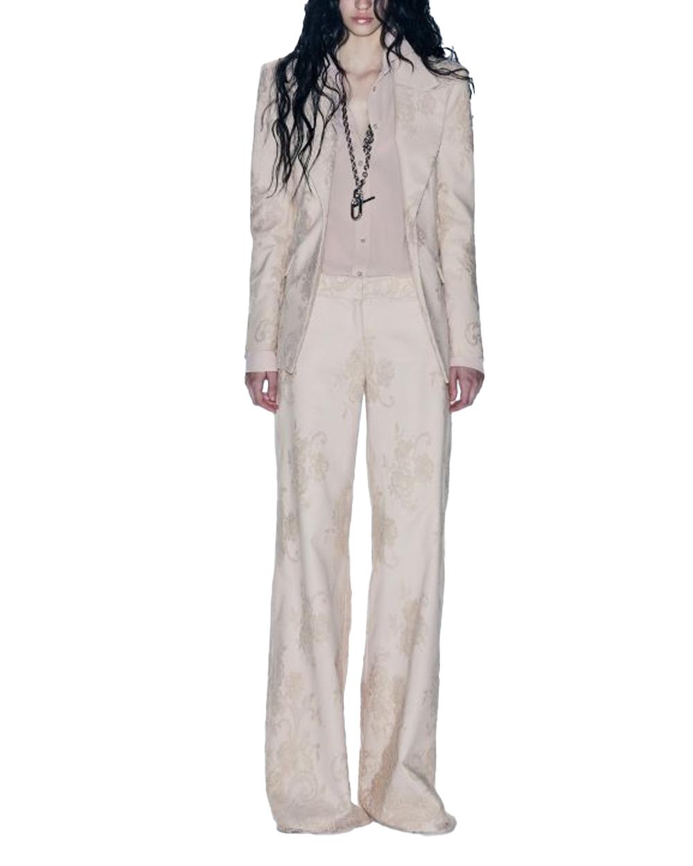 ANIYE  BY Blazer ANIYE BY SILVA donna 185271 Cipria pizzo ricami floreali revers a lancia monopetto 185271 02486 